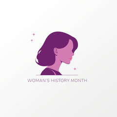 silhoutte of woman. celebrate woman history month