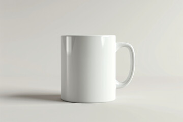 Obraz premium Minimalist White Coffee Cup isolated on white Background