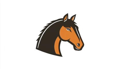 Horse head profile, graphic design, illustration, for logo or merchandise