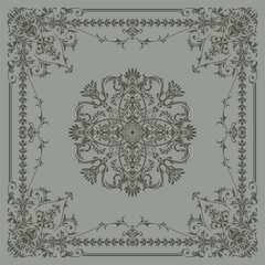 Square composition with vintage pastel elements