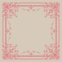 Square composition with vintage pastel elements