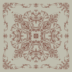 Naklejka premium Square composition with vintage pastel elements