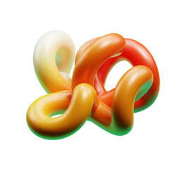 Fototapeta premium abstract 3d organic shape. 3d rendering illustration of a spiral curve shape. unique decorative elements