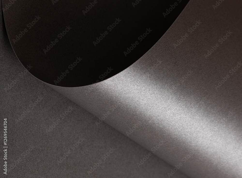 Poster charcoal gray paper background with a pearlescent, glossy texture and shimmering wavy edges. deep gr