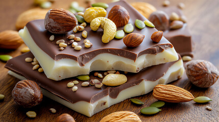  nature-inspired white chocolate bark with mixed nuts and seeds