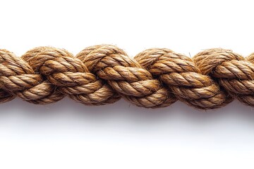 Long rope isolated on white background
