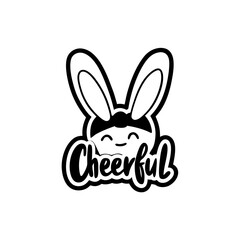 Fototapeta premium vector illustration of easter bunny