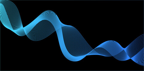 abstract background with geometric curved waves Luxury line patterns, Abstract paper wave background and abstract gradient various floating geometric lines, Technology flow grid blend curve wave line.