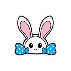 easter bunny with easter eggs