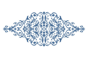 Vintage rococo decor with leaves and swirls. Victorian  arabesque 