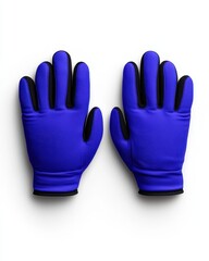 Obraz premium Pair of stylish blue gloves perfect for outdoor activities and hobbies.