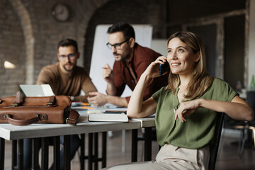 Industrial start-up team in office