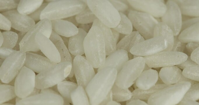 risotto rice closeup rotating selective focus 4k 30fps