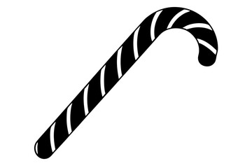 Christmas Candy Cane icon silhouette