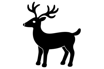 Christmas Reindeer icon silhouette