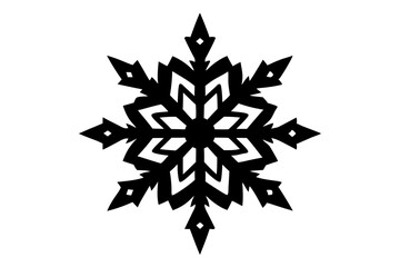 Christmas Snowflake icon silhouette