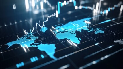 Global financial market trends worldwide data visualization digital environment high-tech viewpoint economic insights