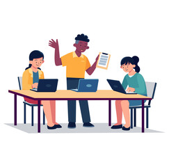 group of students in classroom