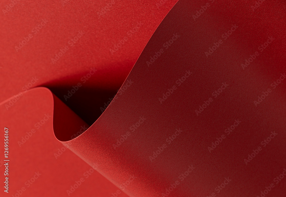 Aufkleber fiery crimson paper background with a smooth texture and wavy edges. rich scarlet tones and a glowin