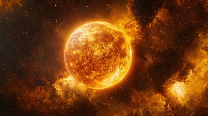 Glowing Planet in the Distant Reaches of the Galaxy with Stunning Details