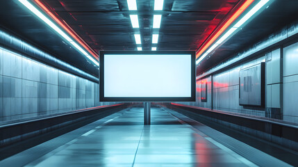 Futuristic Underground Station Advertisement