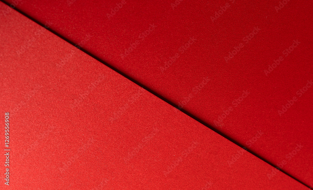 Poster Fiery crimson paper background with deep ruby tones and bold diagonal folds. Layered geometric lines and a smooth gradient create a dynamic, elegant, and luxurious abstract design.