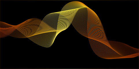 abstract modern curved geometric abstract floating line,  abstract luxury and curved geometric frequency sound wave lines and line technology, Digital various curved frequency track equalizer.