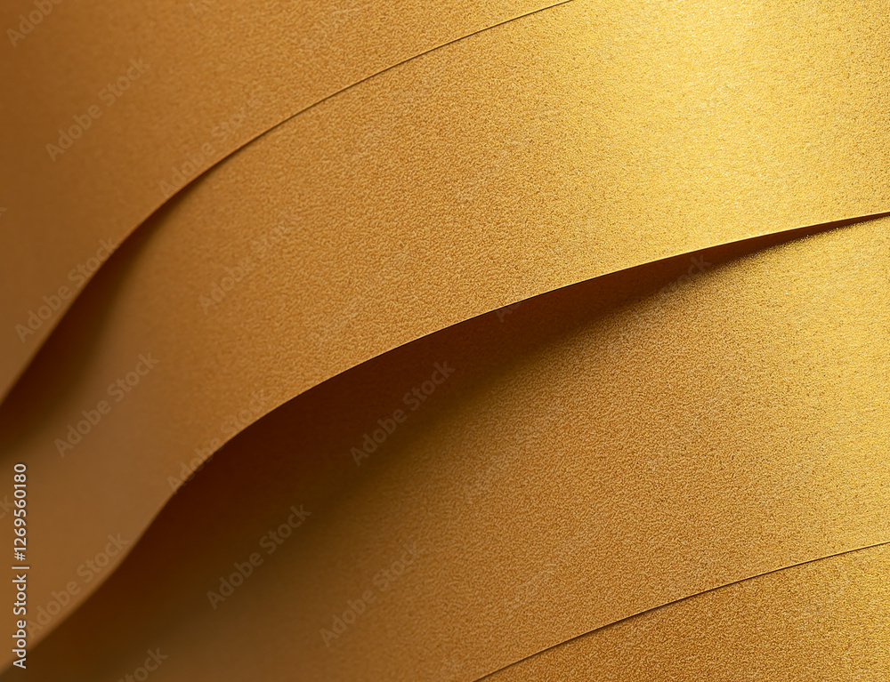 Aufkleber golden saffron paper background with a pearlescent, glossy texture and shimmering reflections. radia