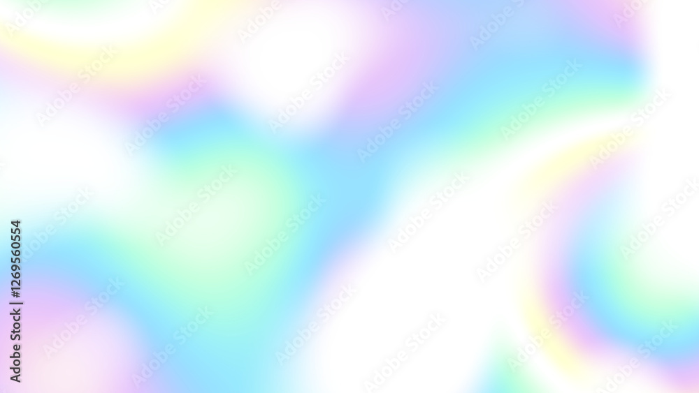Aufkleber Colorful gradient shape blur. Blur Gradient Shape transparent PNG shape gradient Shining circle holographic blurred shape rainbow colors. Abstract design