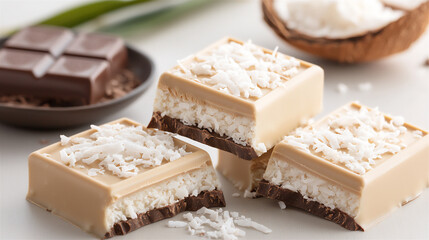 nature-inspired white chocolate bars with coconut