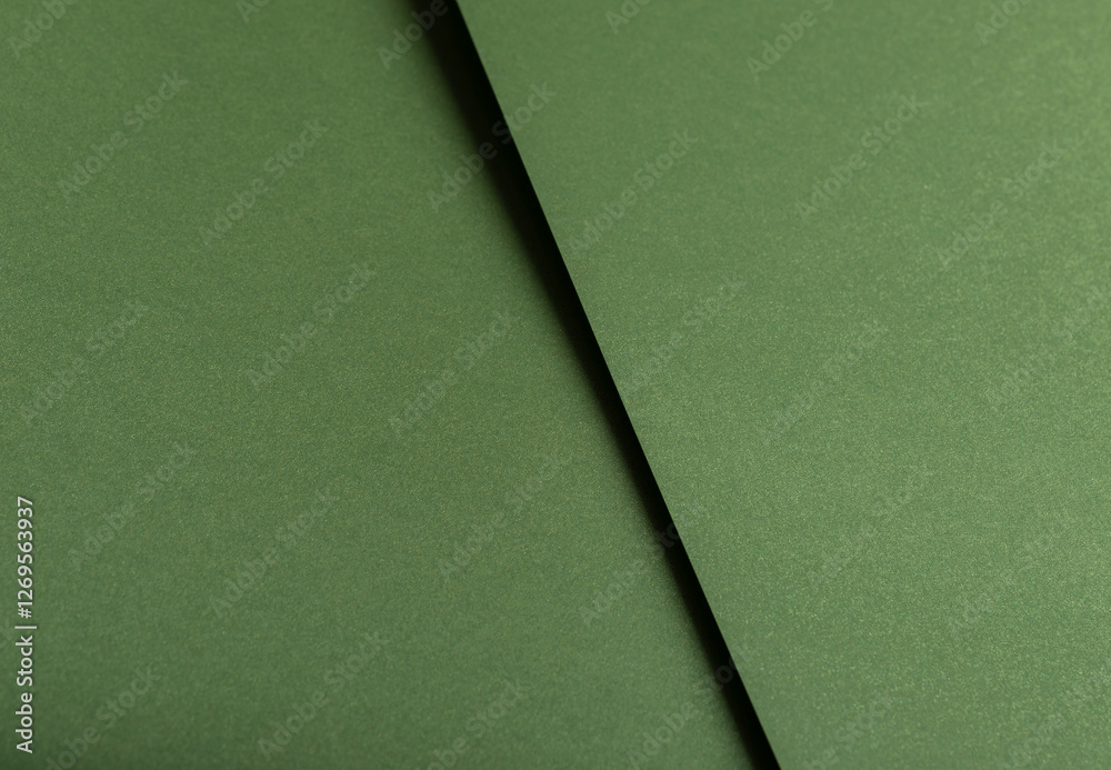 Aufkleber Olive green paper background with a subtle texture and organic depth. Muted moss and forest tones create an elegant, refined, and sophisticated abstract design with geometric lines.