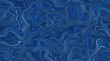 Abstract Blue Swirling Lines Pattern Design
