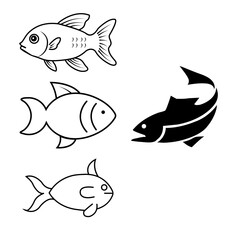 fish icon with fish logo
