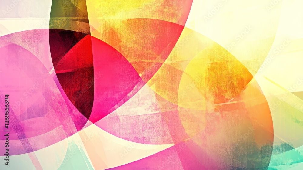 Poster Abstract Colorful Overlapping Circles Design