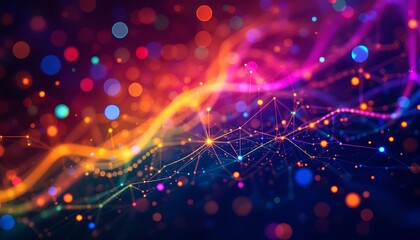  Technology growth colourful background
