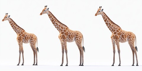 Giraffes Standing Together