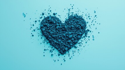 World Water Day concept. Digital of Water Droplets Forming a Heart Shaped Splash