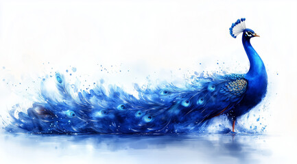 A Drawn Peacock