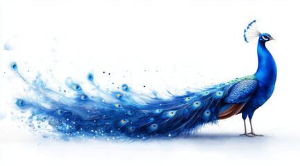 A Drawn Peacock