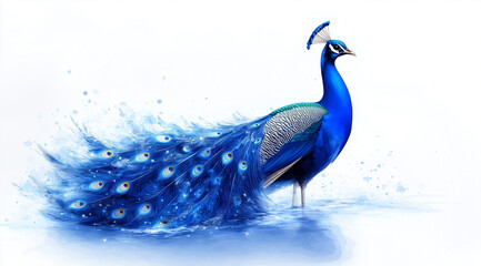 A Drawn Peacock