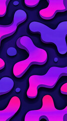 Vibrant abstract design featuring fluid shapes in purple and pink tones, creating dynamic and modern visual effect. Perfect for backgrounds or digital art