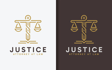 Law Firm Lawyer Attorney Logo Design with Modern Minimalist Style Design. Simple Law Firm Legal with Pillar Logo Symbol Icon Illustration.