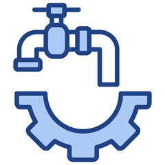 Plumbing Blue Icon