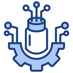 Optical Fiber Blue Icon