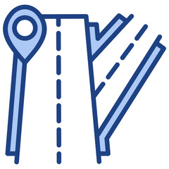Road Blue Icon