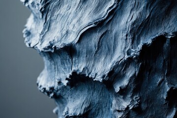 Obraz premium Close-up of dark blue textured surface resembling weathered wood or stone.