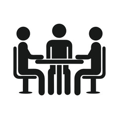 Business Meeting Table Vector Icon.