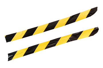 Yellow and black barricade tape