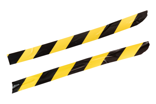 Yellow and black barricade tape