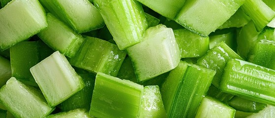 Chopping fresh celery kitchen food bright setting close-up culinary inspiration